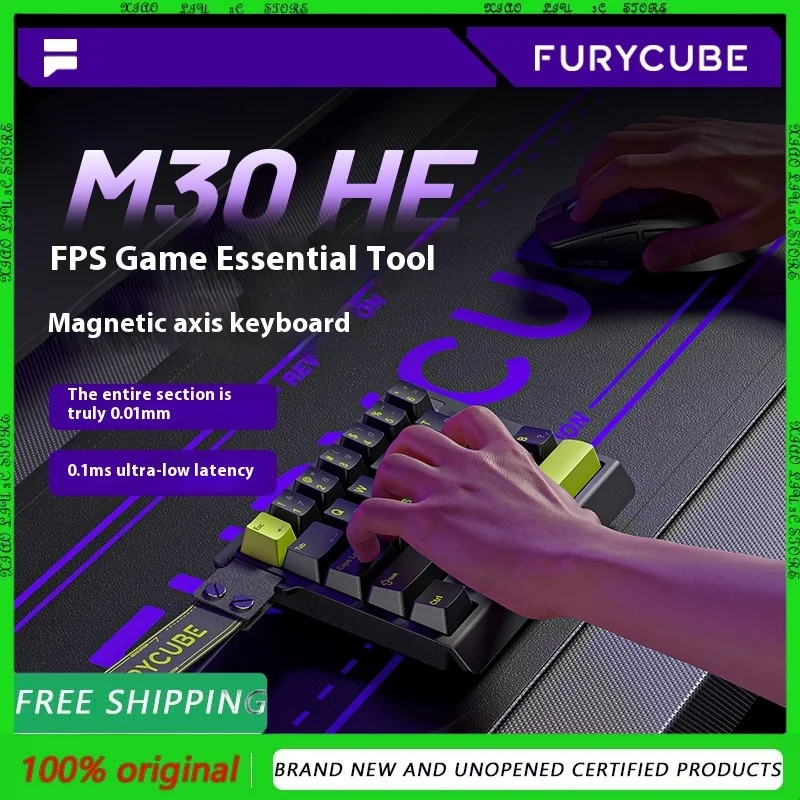 

FURYCUBE M30HE Single handed esports magnetic axis keyboard tile maker game specific wired fearless contract mechanical keyboard