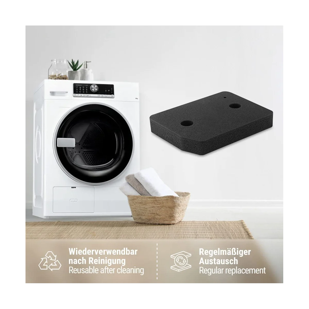 Miele T1 텀블 드라이어용 필터, 9164761 교체 부품, 6 개