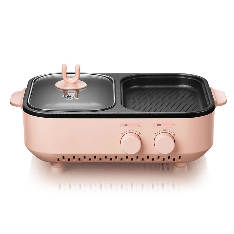 DKL-C12D1 多機能調理鍋 1200 ワット鍋しゃぶしゃぶ一体型鍋家庭用電気グリルバーベキューグリル