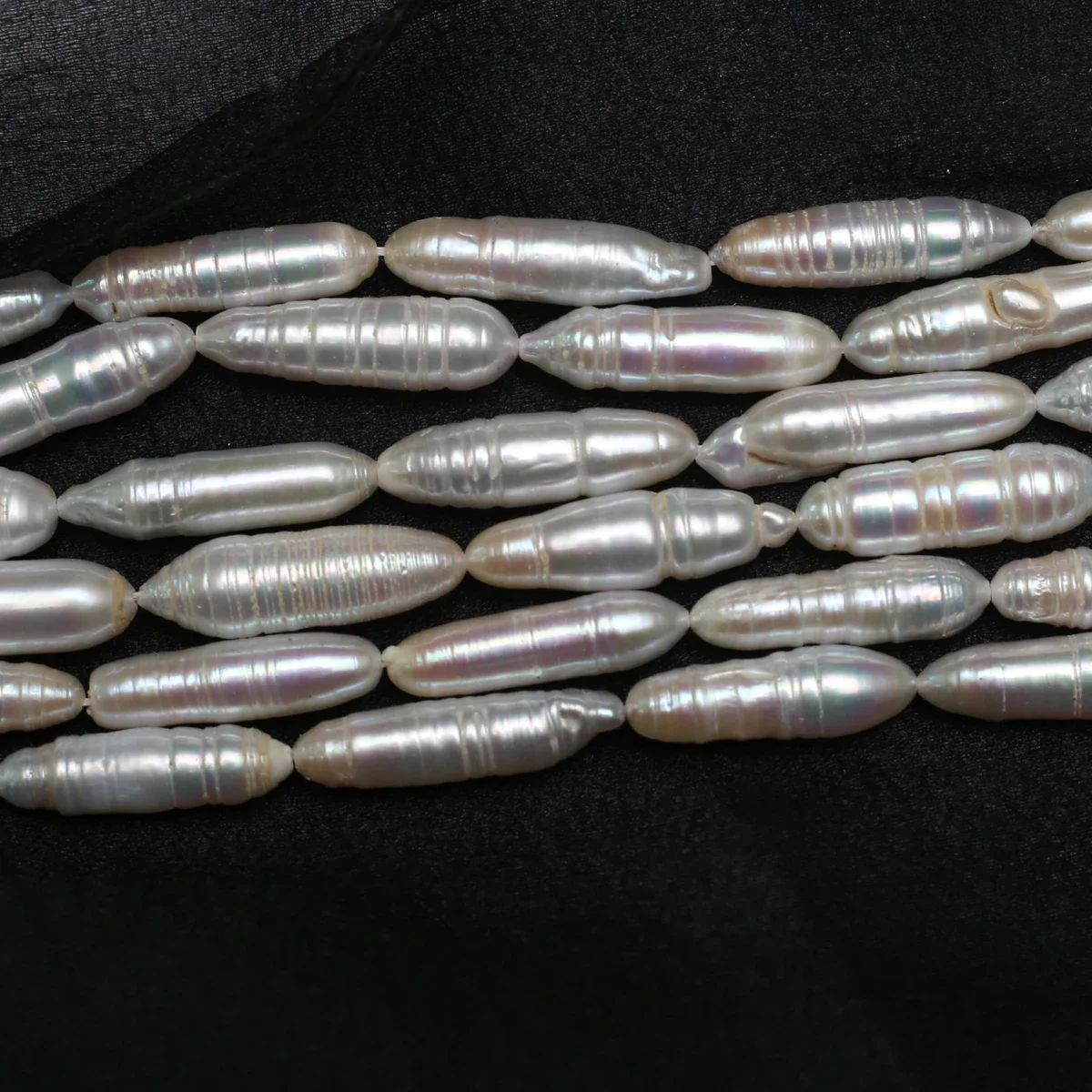 8x26mm AAA Perla d'acqua dolce naturale Barocco a forma di striscia Filo perlina Creazione di gioielli Collana fai da te Bracciale Orecchino Accessorio regalo