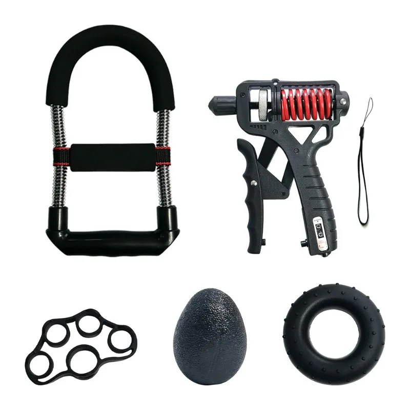 High Quality Built-in Counter 10-100kg Grip Reinforcement Heavy Duty Silicone Sports Finger Expander Steel Wrist Cover
