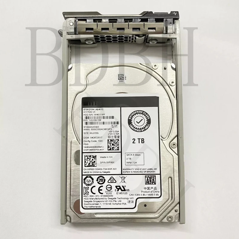 New for Dell 2TB 7.2k SATA 6Gb/s 2.5