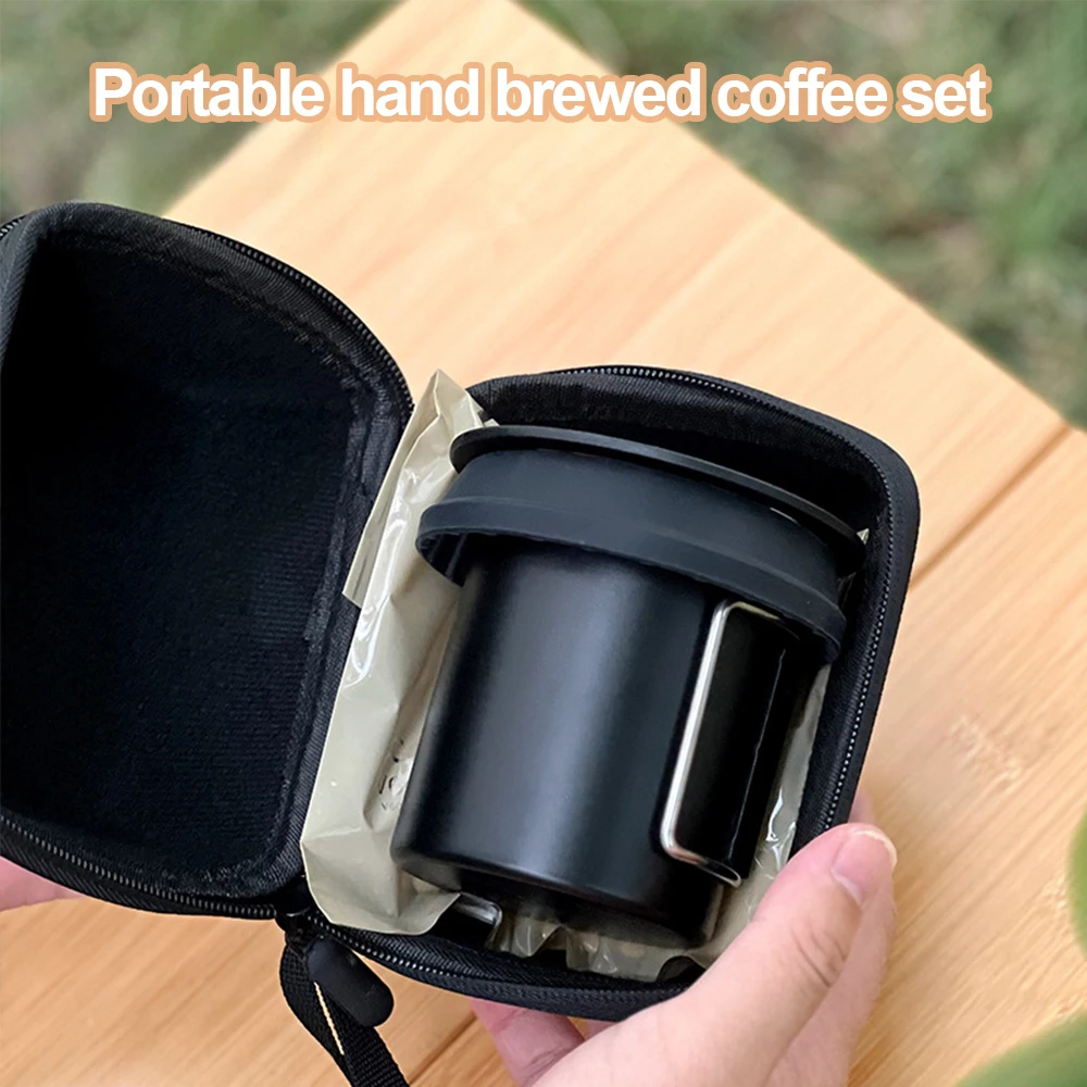 Travel Handmade Coffee Set Outdoor Car Camping Portable Cake Cup Silicone Filter Cup Entry Se