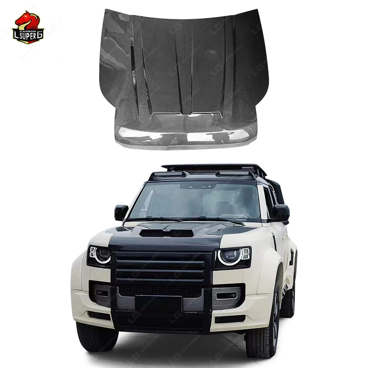 Z Style Carbon Fiber Hood for Land Rover Defender Engine Cover Hood