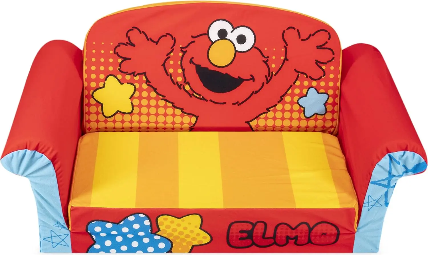 Furniture 2-in-1 Flip Open Foam Couch Bed Sleeper Sofa Kid\'s Furniture for Ages 18 Months and Up, Elmo