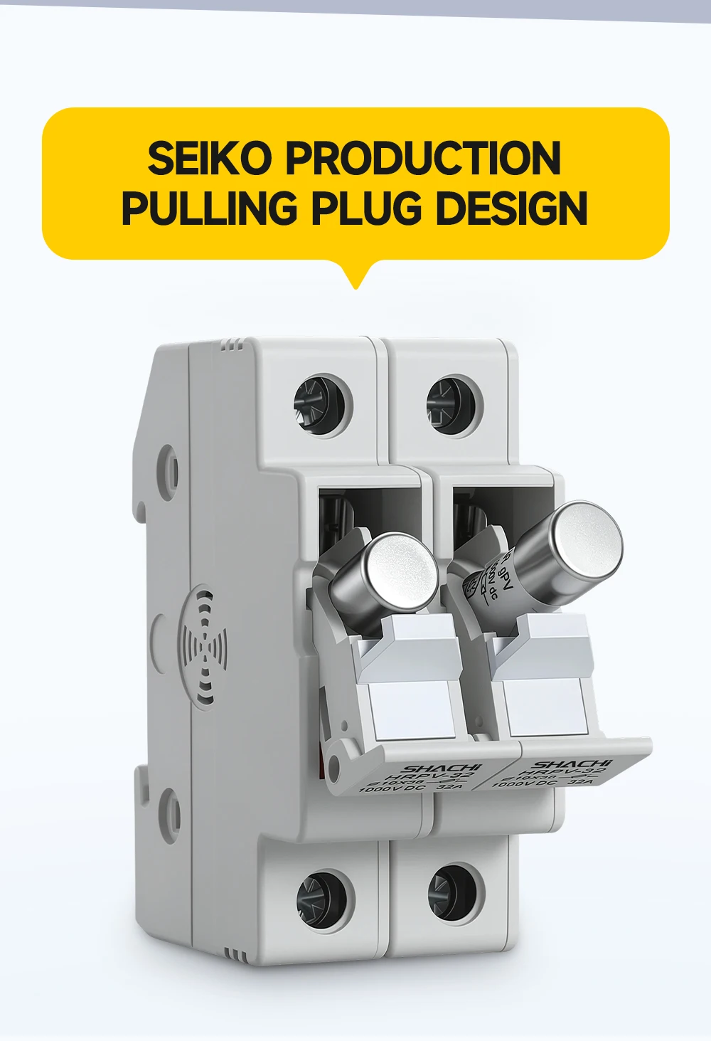 SHACHI 1P 2P DC-Sicherungshalter 1038mm Hochspannungs-Solar für PV-String-Sicherungen 1000V Basis Photovoltaik-System-Schutzvorrichtung – Detail 9