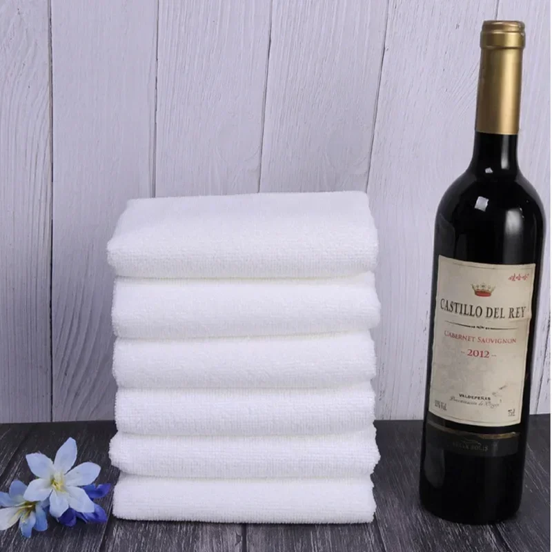 5-10pc White Soft Microfiber Fabric Face Towel Hotel Bath Towel Wash Cloths Hand Towels Portable Multifunctional Cleaning Towel