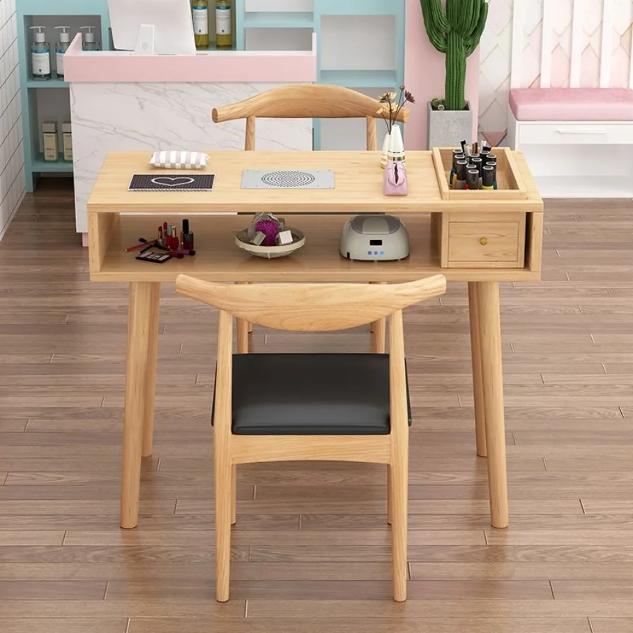 

##Hot Sale White Cheap Nail Table Solid Wood Frame Manicure Table Desk Nail Supplies