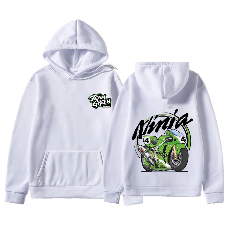 

Men Women Hoodie Kawasaki Motorcycle Graphic Print Fashion Cool Hip Hop Pullover Autumn Winter Men Casual Comfortable Hoodies 88