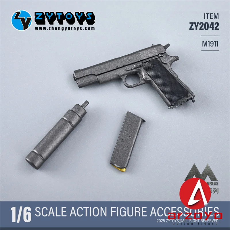 ZYTOYS ZY2041 1/6 Soldat Legierung Handheld Modell M9 M1911 Webley Mk VI Gun Modell Zubehör Fit 12'' Soldat Action Figur