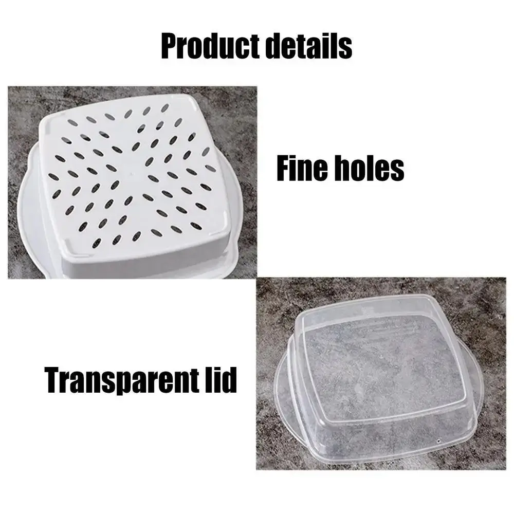 

Multi-layered Microwave Oven Steamer Box with Lid Plastic Vegetable Lunch Box Heat-Resistant Steamer Box