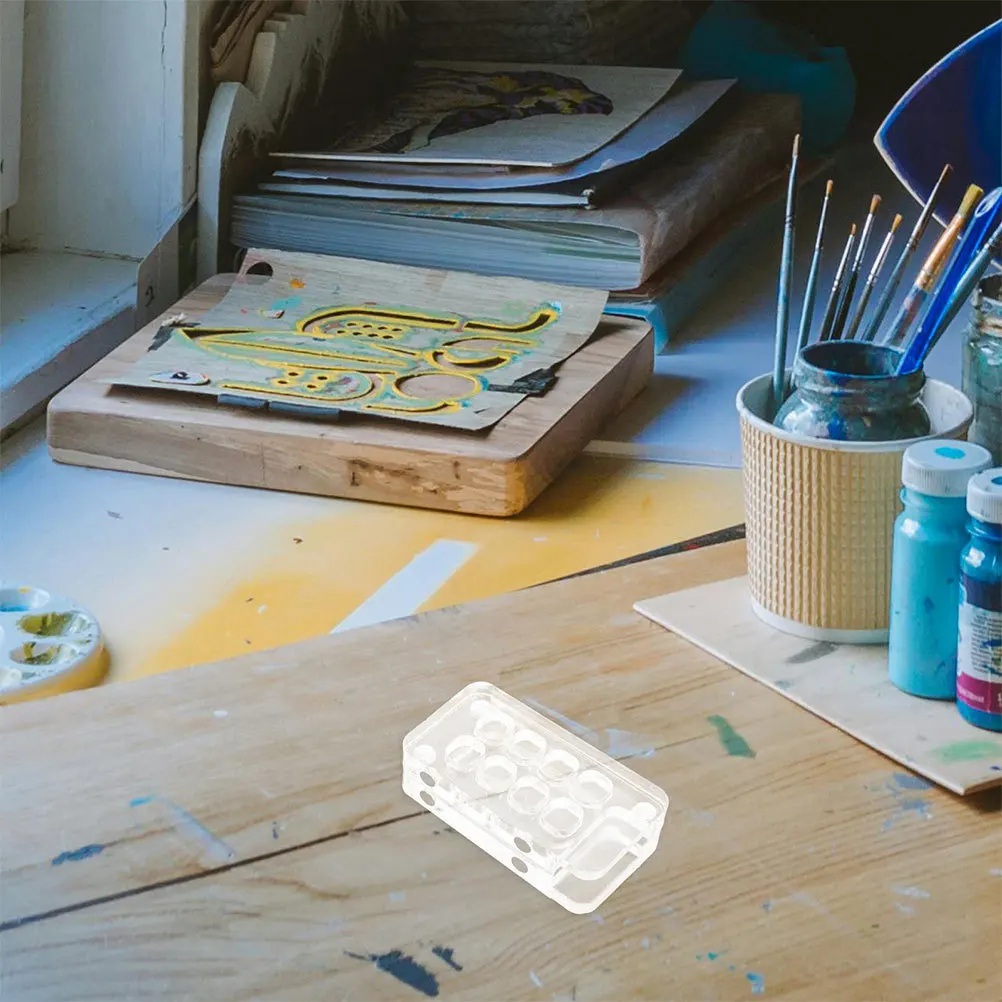 

2Pcs Portable Watercolor Paint Box Mini 8 Grid Palette for Outdoor Painting Efficient Color Organization Secure Seal Travel