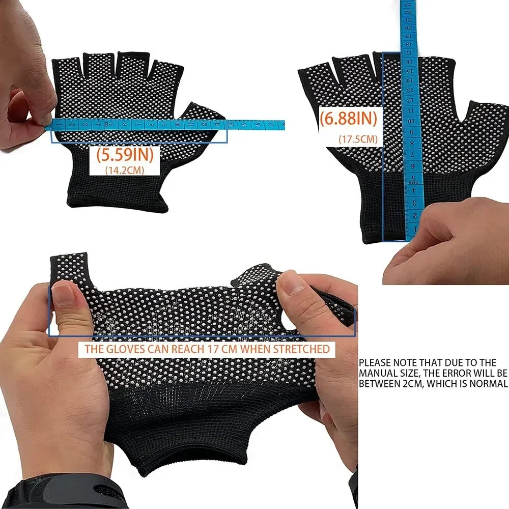 1 Pairs Bicycle Fingerless Gloves Lightweight Sunscreen Anti-Slip Riding Outdoor Workout Gloves Fitness Cycling Motorcycle image 5