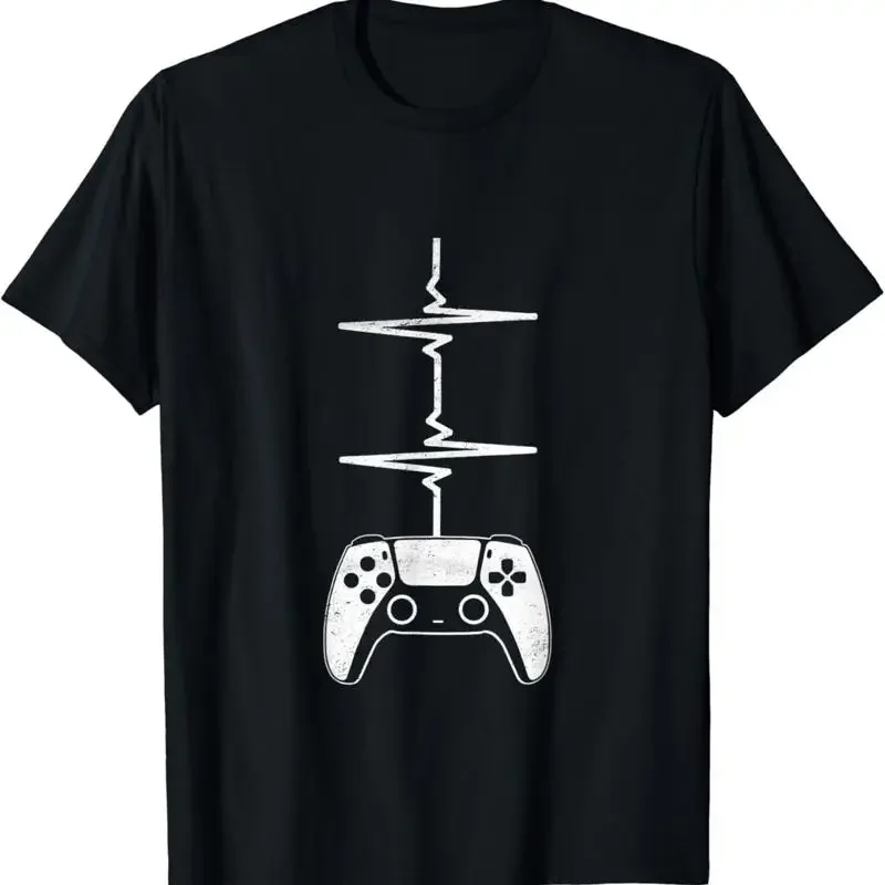 Gamer Heartbeat Funny Video Game Boys Men T Shirt