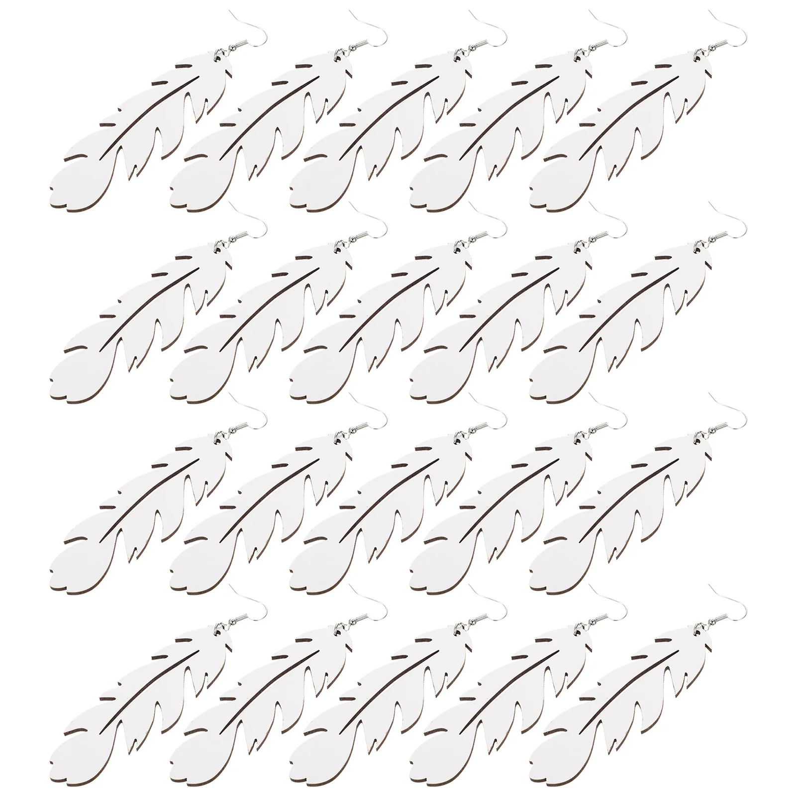 20Sets Sublimation Earrings Unique Shape Design Heat Printing Pendant Craft Accessories for DIY Projects Sublimation Earrings