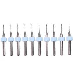 CNC Peixe Cauda Fresa Cortador, PCB Fresa, Milho Fresa, Carboneto de Tungstênio, Mini End Mill, Gravação CNC, 1mm, 10Pcs