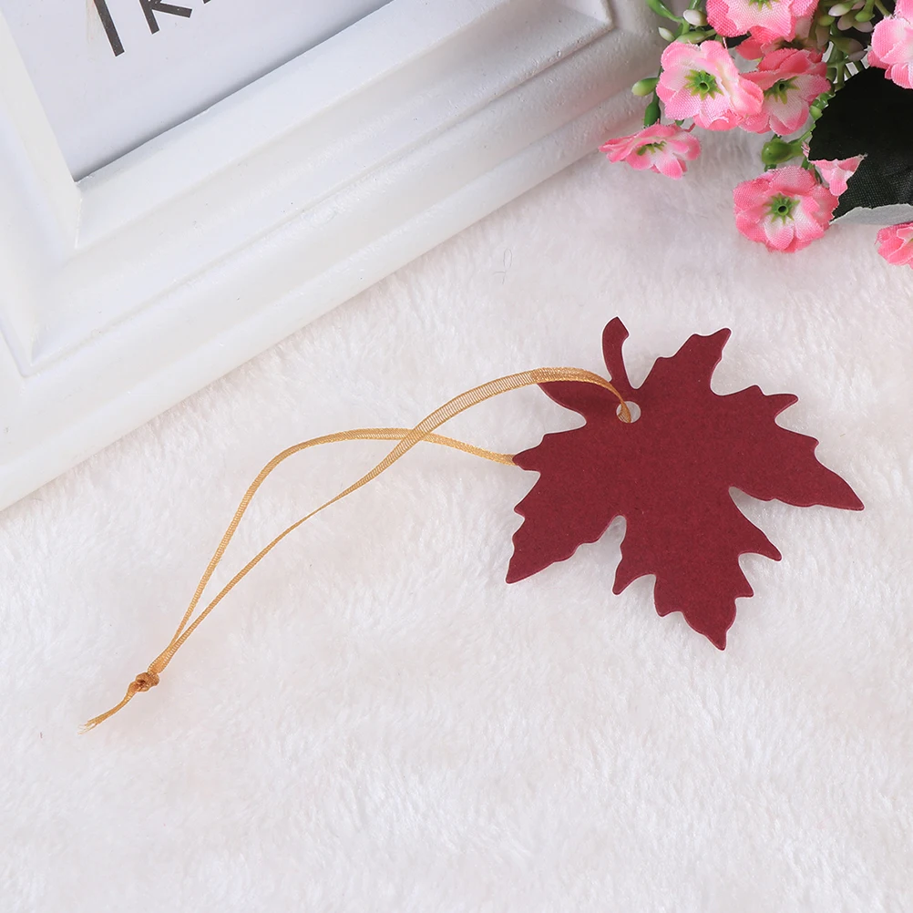 

240 PCS Maple Leaf Tag Thanksgiving Decor Kraft Paper Gift Decoration Hanging Sign