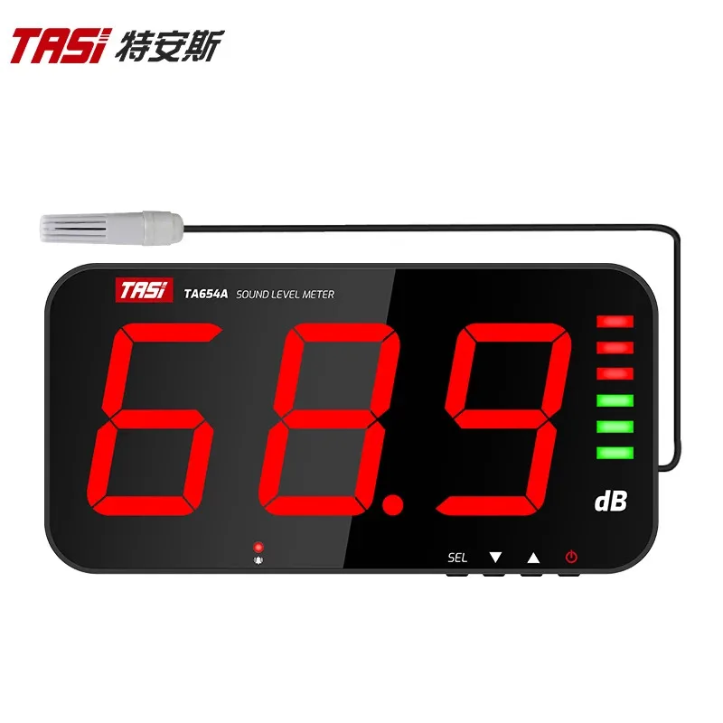 

For Sea Shipping, CustomizedTASI TA654A 13 Inches WIFI Decibel Meter with External Sensor Wall-Mounted Sound Level Meter 220V 1-