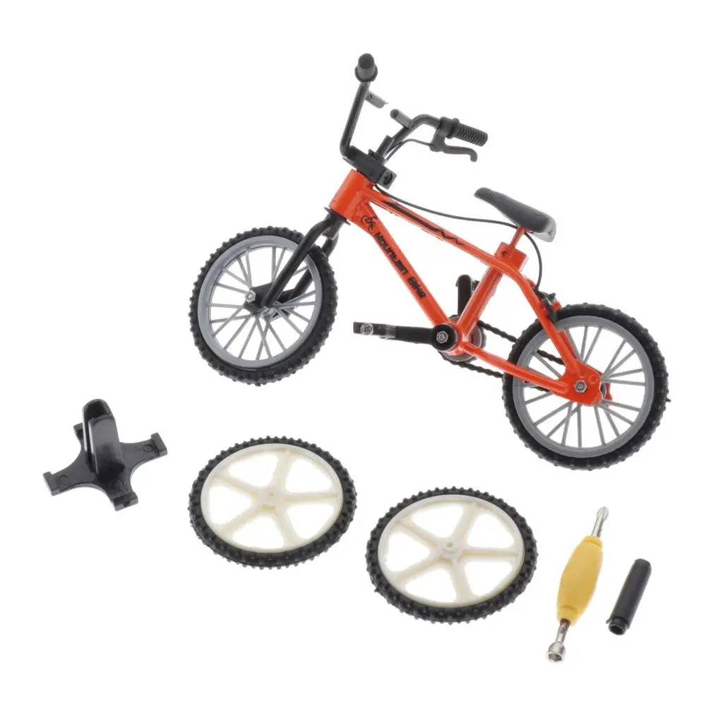 Modello di bici da dito in lega Colore brillante Bambini Giocattolo per bambini Decorazione da scrivania Creativa