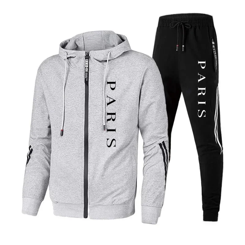 2025 novo terno de corrida masculino, suéter, moletom com capuz, jaqueta, calça de moletom, terno de 2 peças, jaqueta casual de outono e inverno da moda masculina.