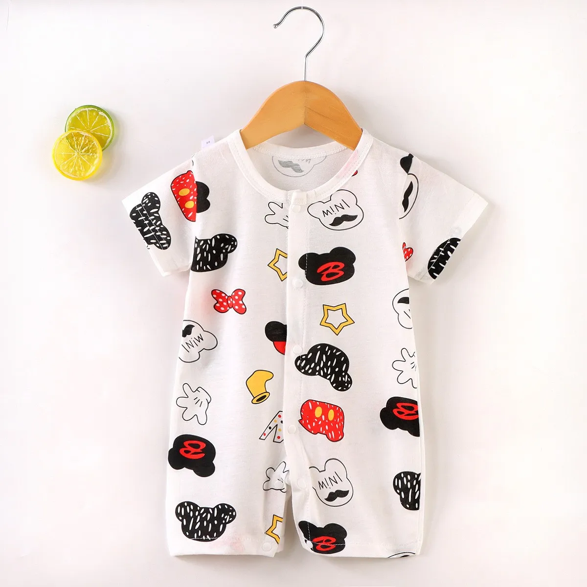 Cartoon Mickey Cute Baby Romper Summer Clothing Toddler Short Sleeved Climb Clothes Jumpsuit Infant Costume Newborn Bodysuits