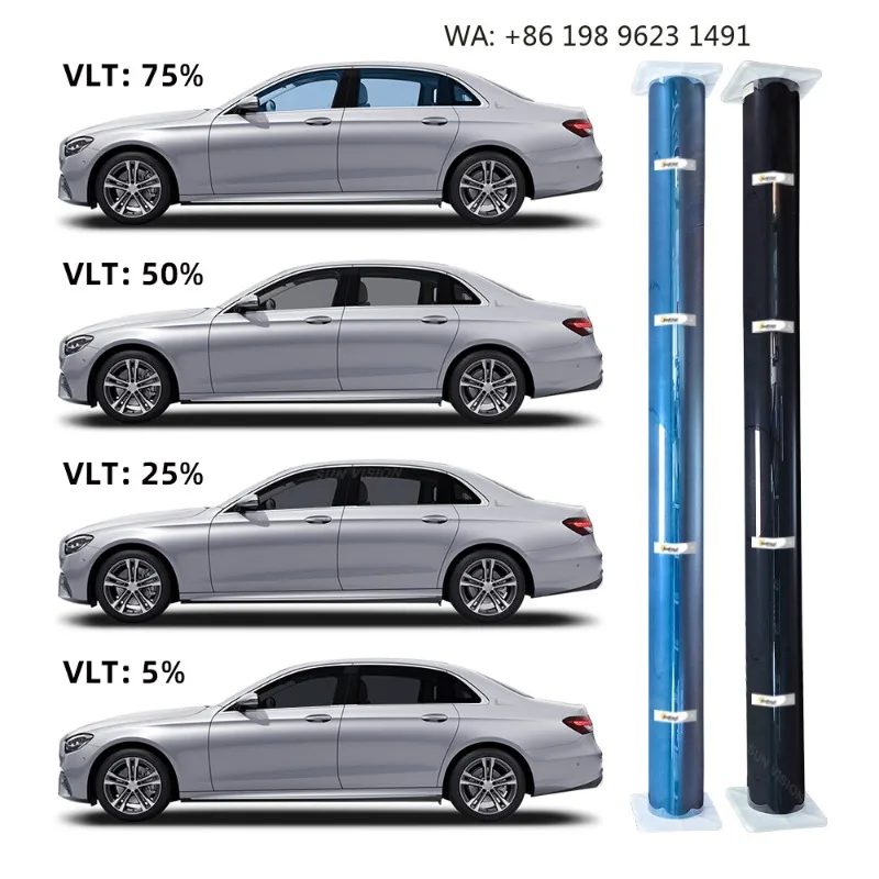 Premium High Privacy Car Glass Solar Film Heat Rejection UV Block HD Clarity Anti-Explosion Interior Protection Factory Price