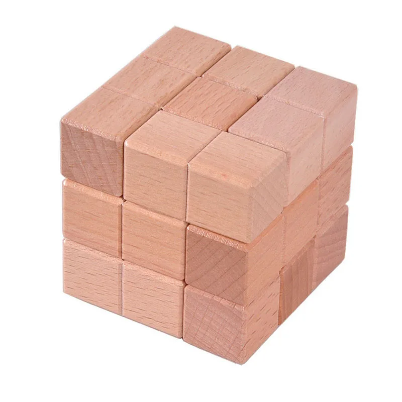Casse Tete 3D Wooden Cube Puzzle IQ Logic Training Brain Teaser Puzzles Rompecabezas Montessori Educational Toys