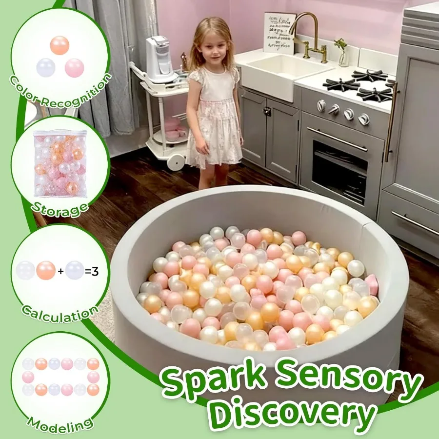 ลูกบอลพลาสติกสำหรับบ่อบอล ขนาด 2.2 นิ้ว แพ็ค 100 ลูก บอลกลวง เหมาะสำหรับสระเด็กเล็ก งานปาร์ตี้ ตกแต่งงานเทศกาล