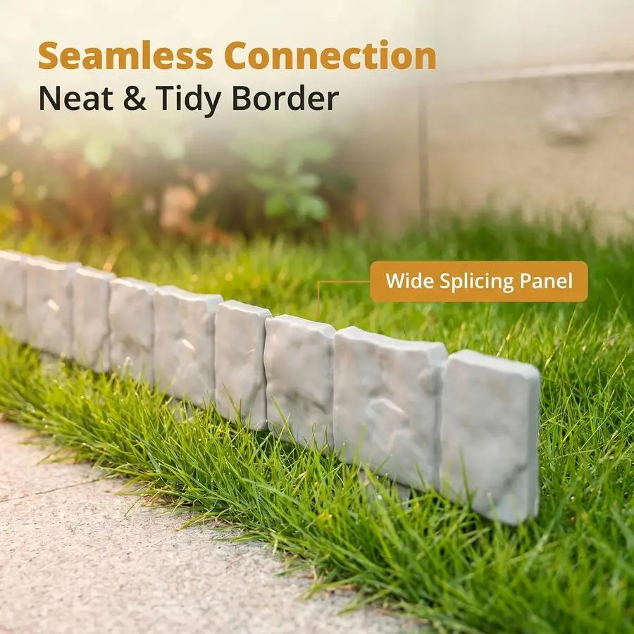 1/5/10/20/50/100pcs New High-quality s Set of Garden Landscape Boundary Fence with Pointed Feet, Easy to Insert, Plastic Garden