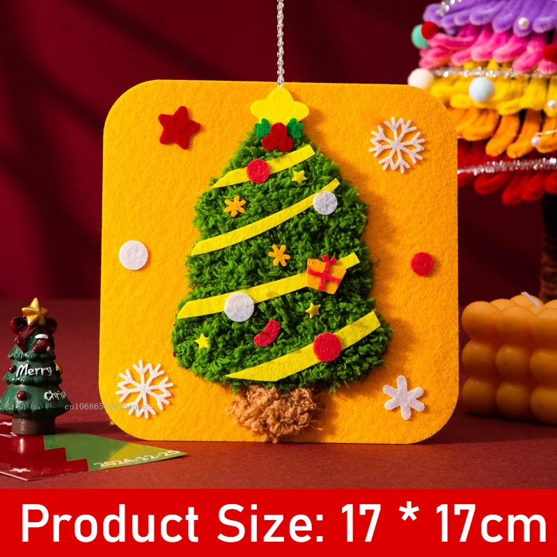 Non-Woven Fabric Christmas Sewing Kit Handmade DIY Material Sewing Projects Fun Threading Handicrafts Embroidery Kit Xmas Gift