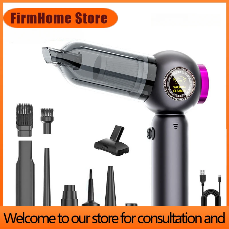 FirmHome Storebrushless Vacuum Cleaner For Car And Home Vacuum Cleaner, Washing, Blowing And Pumping USB Large Suction Power Va