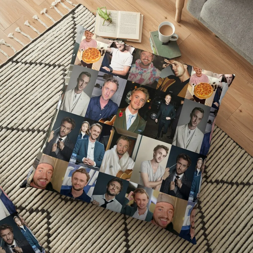 

Tom Felton Collage Floor Pillow Sofa Cushion Cover