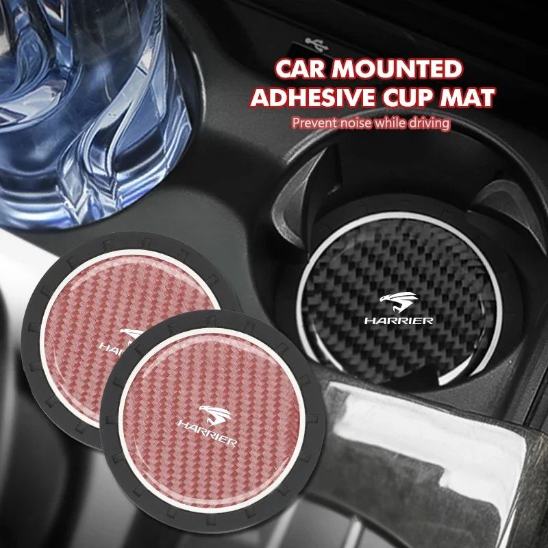 Car Anti Vibration Coaster Water Cup Bottle Holder Anti-slip Mat For Toyota Harrier 80 30 60 XU30 XU60 Venza 2020 2021