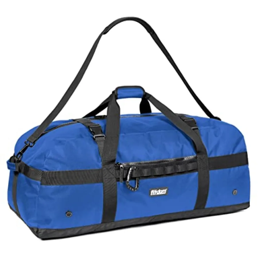 132L 36" Heavy Duty Extra Large Sports Gym Equipment Travel Duffel Bag W/Adjustable Shoulder and Compression Straps. Perfect fo