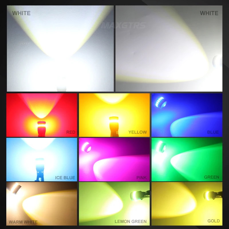 2x W5W T10 LED Canbus Light Bulbs Car Interior Reading Parking Lights White Red Yellow No Error 12V for BMW Audi Mercedes BENZ