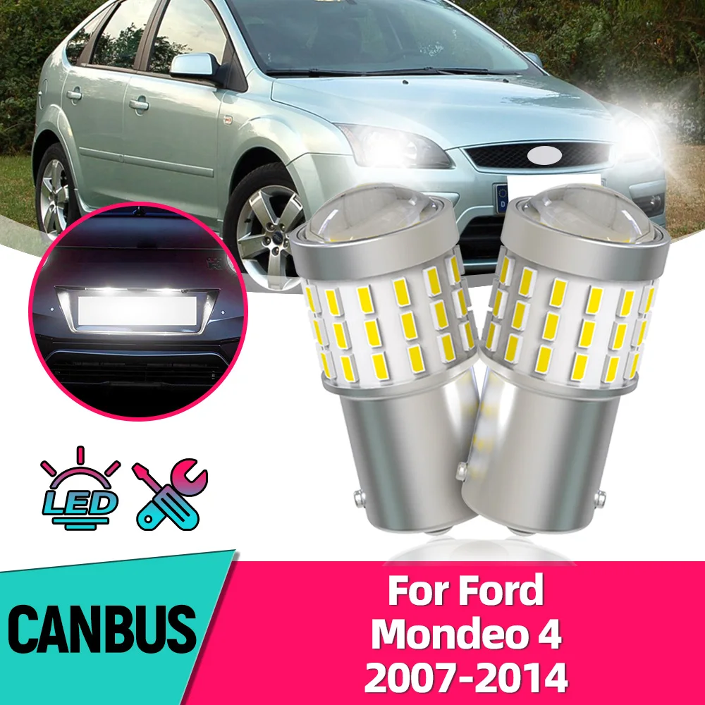 2PCS 1156 P21W LED BA15S LED Reverse Backup Light 6000k Rear Lamp 12v For Ford Mondeo 4 2007 2008 2009 2010 2011 2012 2013 2014