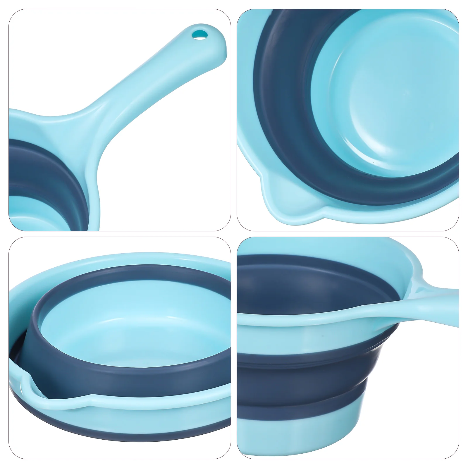 2 Pcs Tubs Folding Water Scoop Ladle Spoon Big Bottle Long Handle Plastic Foldable Ladles Fitness