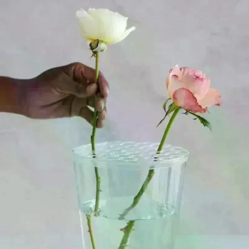 Arrangement Holder Vase Grid Insert Reuseable Flower Arrangements Supplies Flower Arrangement Holder Plant Straw Fixation DIY
