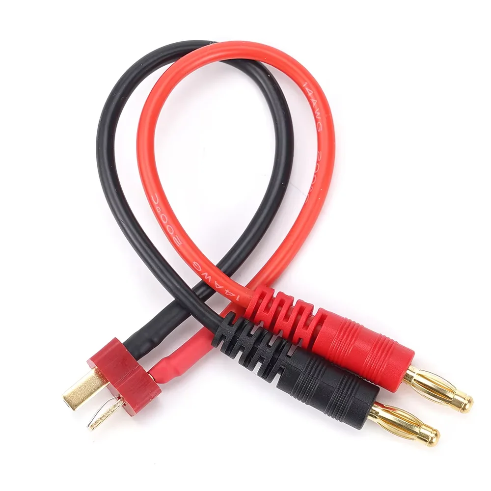 30PCS RC Deans T Connector To 4mm Banana Plug Charge Leads Cable 14AWG 300mm For IMAX B6AC B6 Lipo Battery Charger