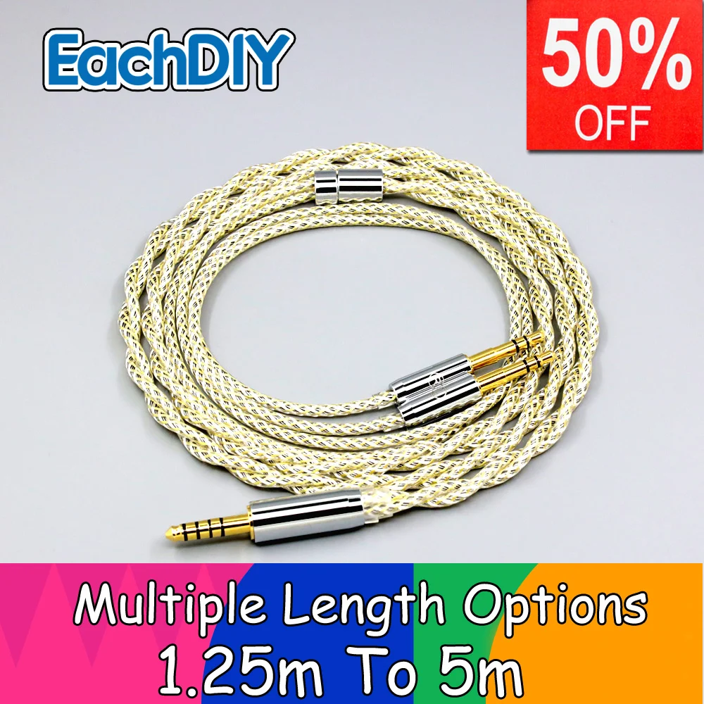 TypeS 23AWG Litz Shielding Silver OCC Earphone Cable For Final Audio Pandora Hope vi  D8000 AFDS pro Design LN008915