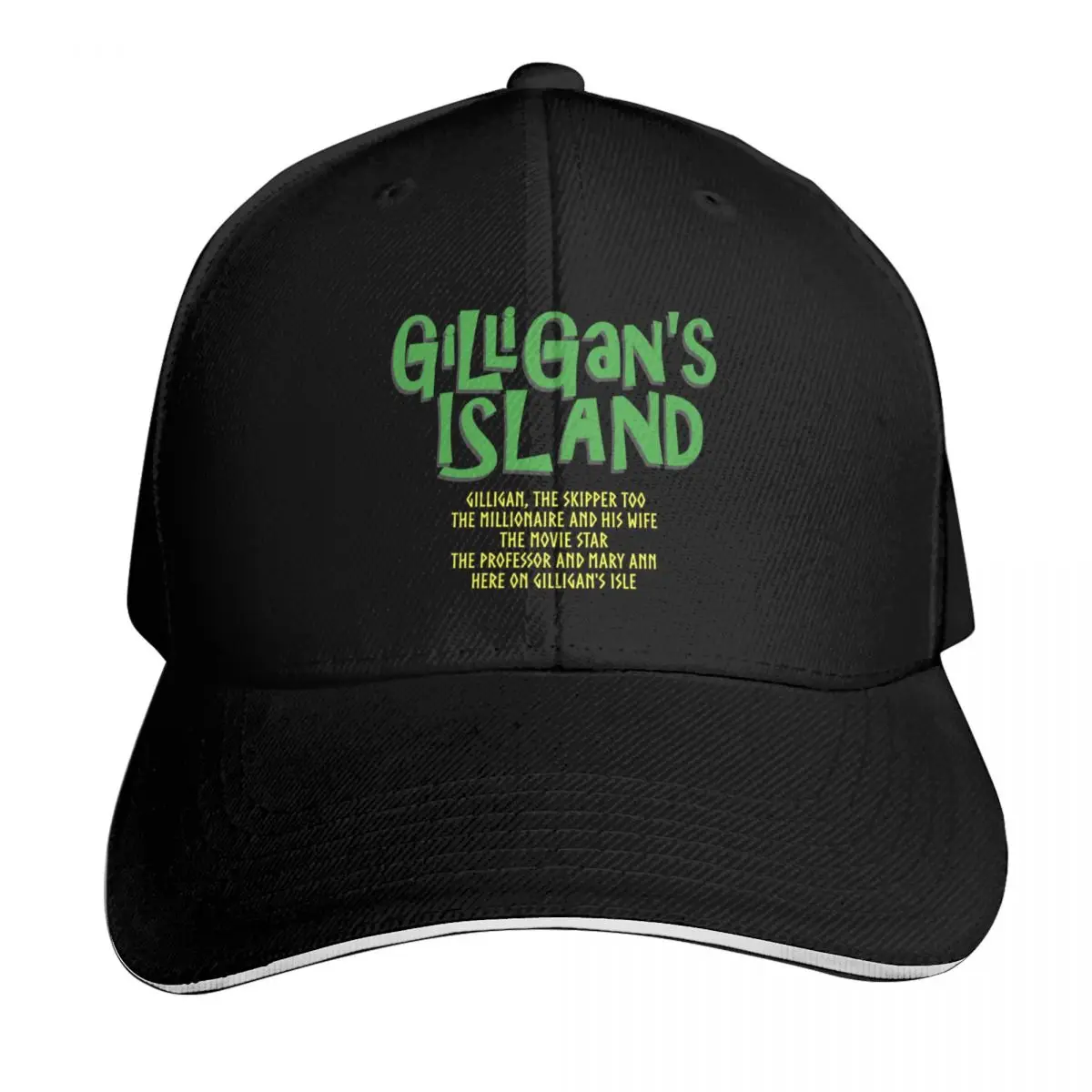 Gilligan's Island Lyrics Baseball Cap Moisture Wicking Quick Dry Curved Brim Classic Fit Low Profile Unstructured