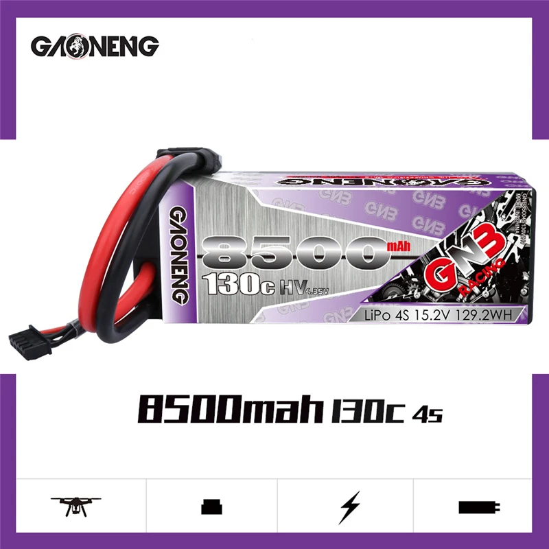 

GNB 8500mAh 4S 15.2V 130C/260C Hardcase HV LiPo Battery for RC Vehicles Off-road Car Truck Tank Train RC Hobby Model Parts