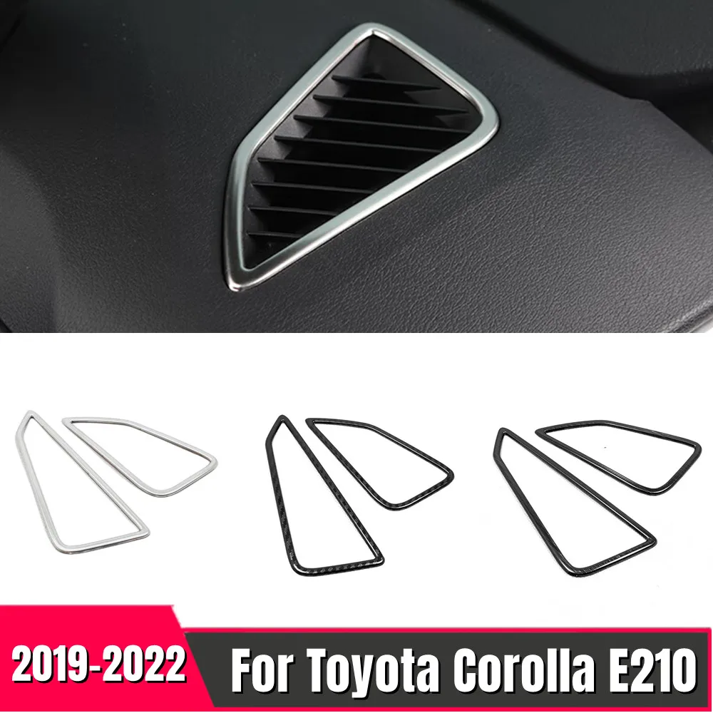 

Stainless steel Car Dashboard Air Conditioning Vent Outlet Trim Cover Stickers For Toyota Corolla E210 2019 - 2022 Accessories