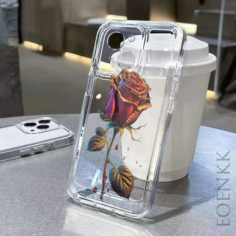 حافظة لهاتف آيفون 14 13 15 16 12 11 Pro Max X XR XS 14 15 16 Plus 12 13 غطاء ممتص للصدمات شفاف صغير