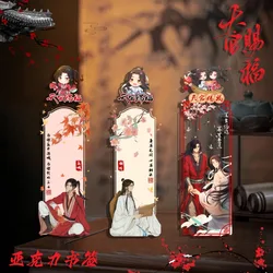 Tian Guan Ci Fu marcapáginas de acrílico Xie Lian Hua Cheng para libros, papelería de Anime, suministros escolares, marcas de libros para estudiantes, regalo