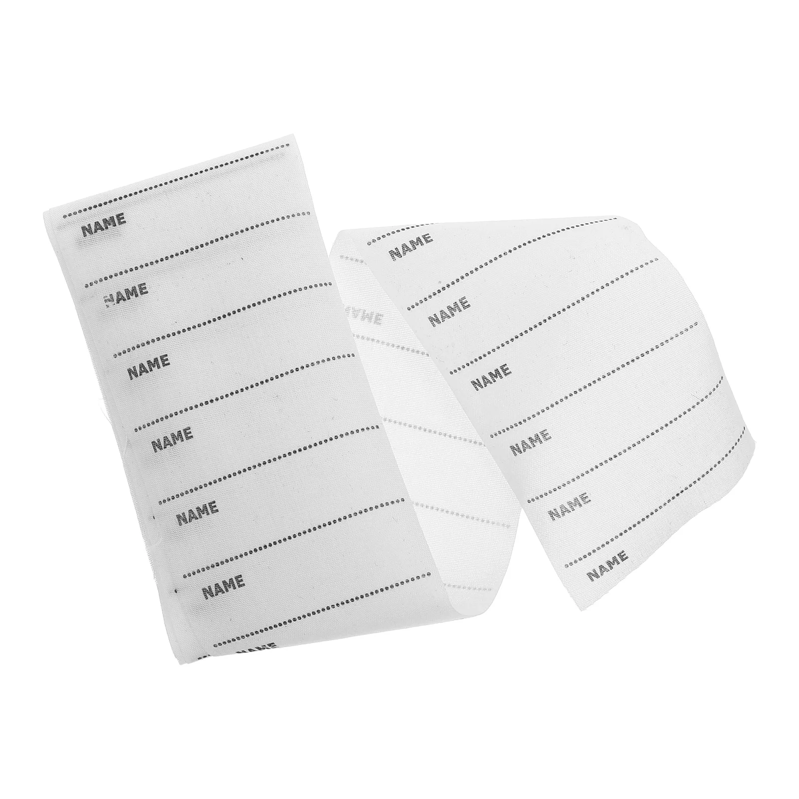 

100 Pcs Iron On Name Tags Blank Labels Writable DIY Sewing Tags Polyester Cotton Practical School Home
