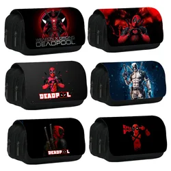 Deadpool Wolverine Pencil Bag sacchetti di cancelleria astuccio per matite forniture di stoccaggio Stationerys di grande capacità per regali per bambini secondari