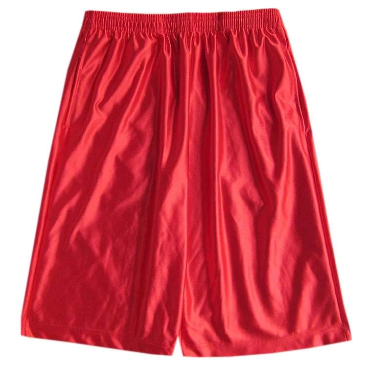 Plus Size Glossy Bright Basketball Training Jogger Shorts Summer Outdoor Running Pockets Shorts Men Women Sports Casual Fitness