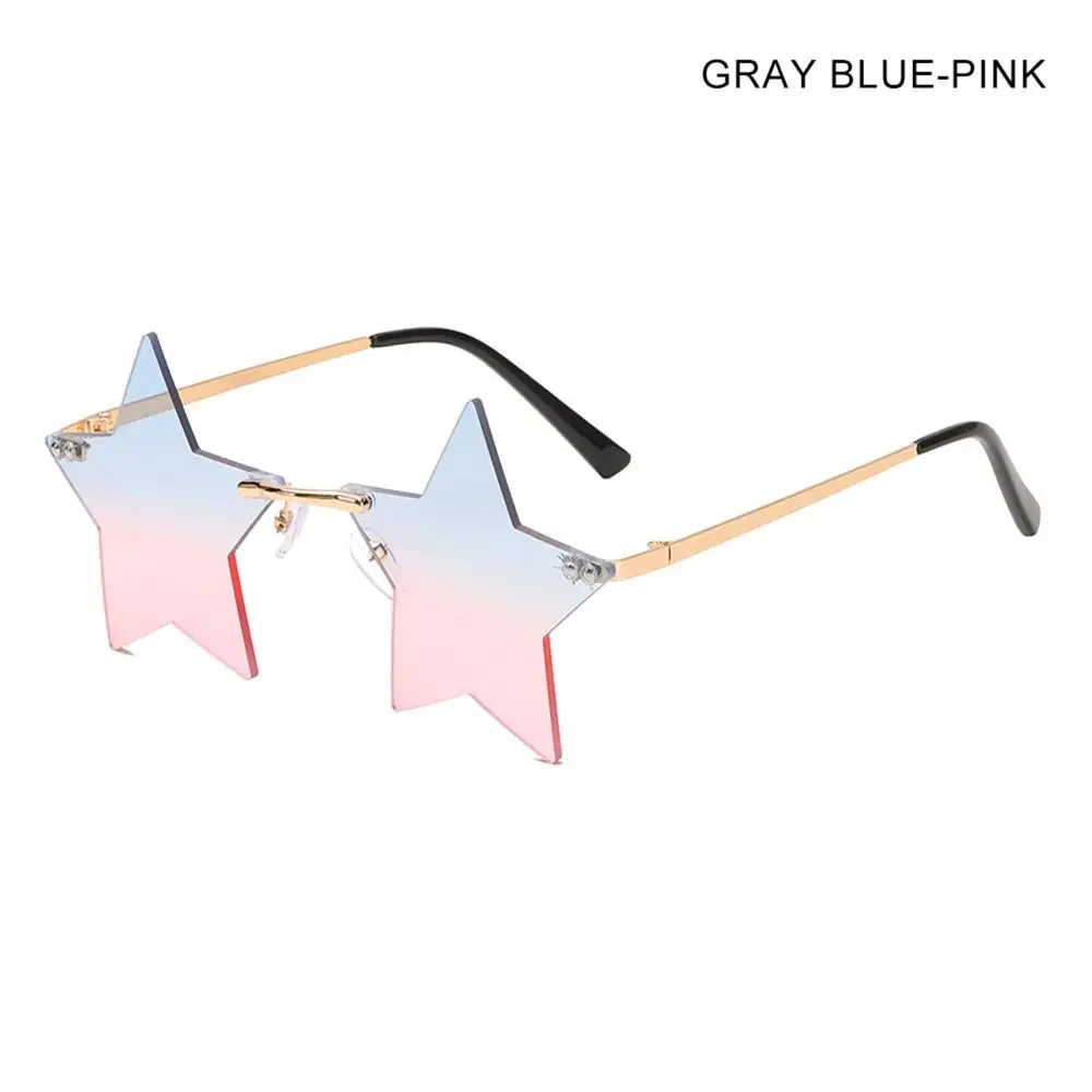 

Рождественские украшения для женщин и мужчин, очки с пентаграммой, солнцезащитные очки, вечерние очки, солнцезащитные очки без оправы в форме звезды