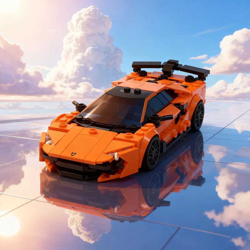 

374 шт. MOC Lamborghiniesd Aventador SVJ Openable City Champions супер модель автомобиля строительные блоки строительная игрушка рождественские подарки